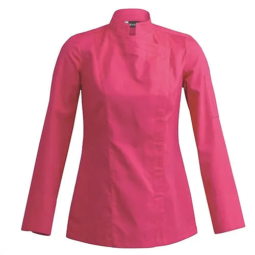 Veste de cuisine Sienne Fuchsia * longues XS-34/36-T00 - Clement Design - Veste cuisine femme - SIENNE FUSCH ML T00 DISC