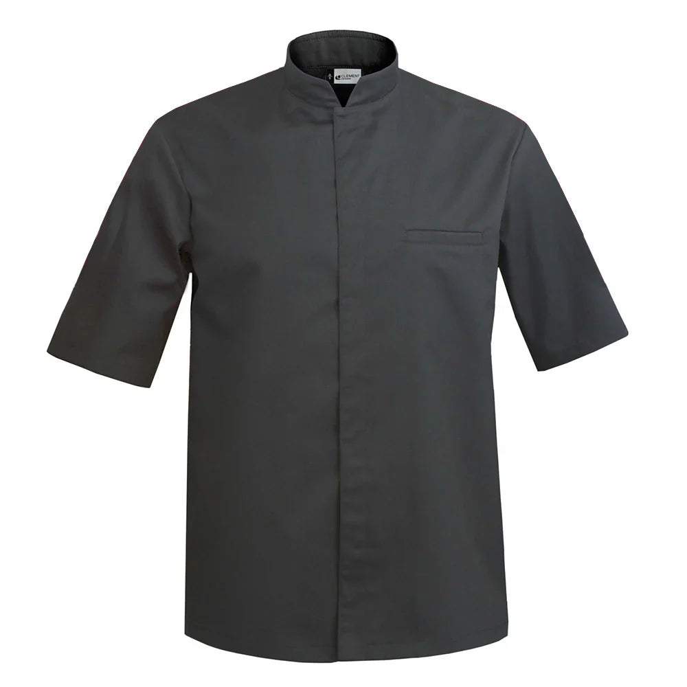 Veste de cuisine Mantova Noir Courtes S-42/44-T0 - Clement Design - Veste cuisine homme - MANTOVA NOIR MC T0 - La Guilde Culinaire